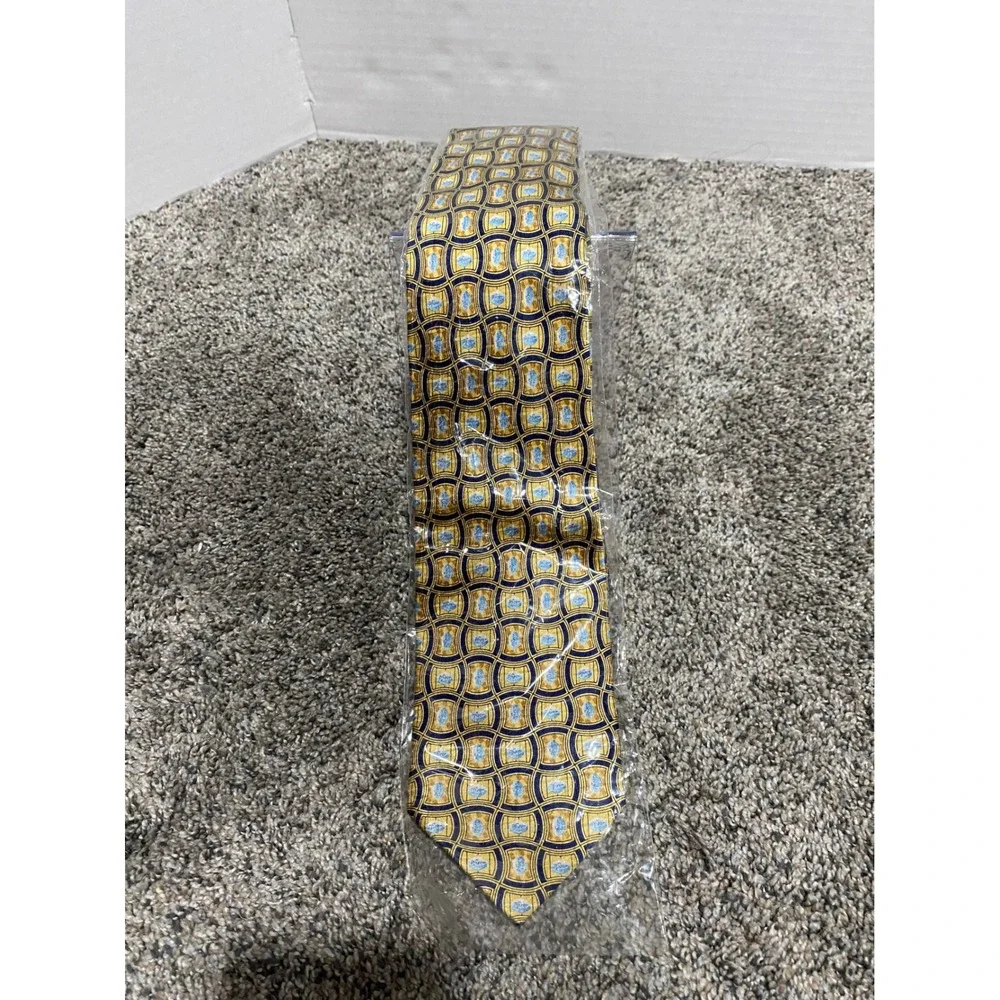 Necktie Pfizer Mens Gold New Geometric Silk Professional One Size